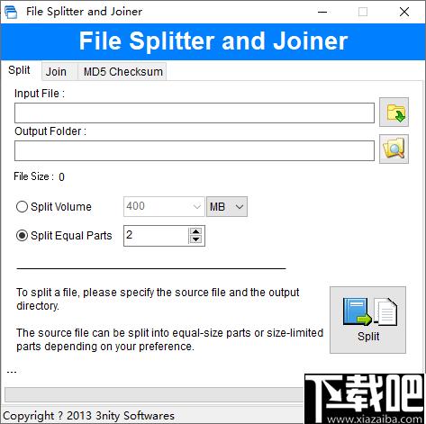 File Splitter and Joiner下载,文件拆分,文件管理