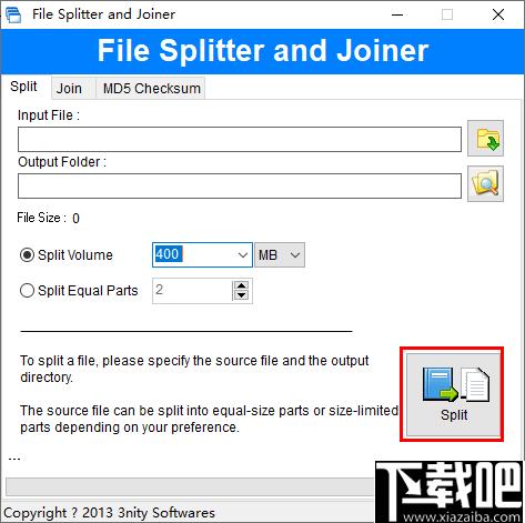 File Splitter and Joiner下载,文件拆分,文件管理