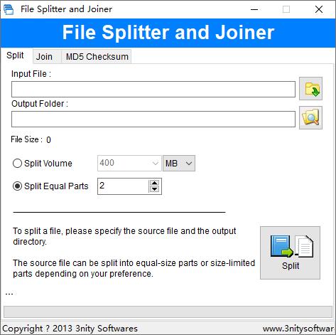 File Splitter and Joiner下载,文件拆分,文件管理